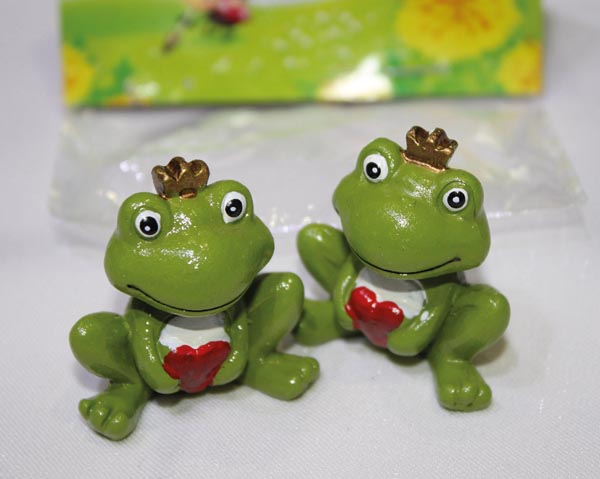 Herzfrosch 2er Set! Je 4,1x3,7x 2,2cm Polyresin